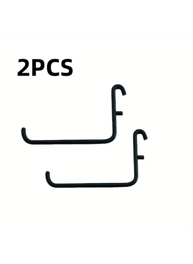 White Metal Display Board Hooks 2pcs Durable Sleek Design for Hanging Artwork Photos - Image 3