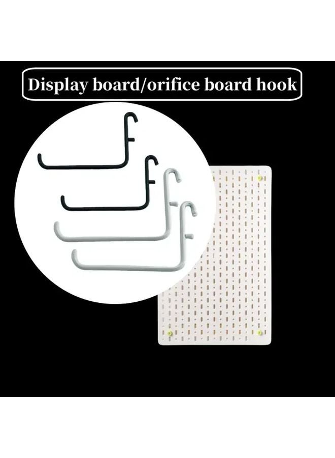White Metal Display Board Hooks 2pcs Durable Sleek Design for Hanging Artwork Photos - Image 2