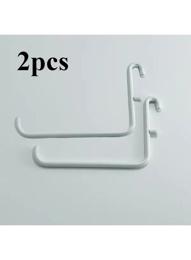 White Metal Display Board Hooks 2pcs Durable Sleek Design for Hanging Artwork Photos - Image 4