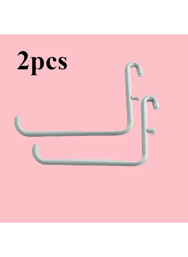 White Metal Display Board Hooks 2pcs Durable Sleek Design for Hanging Artwork Photos - Image 1