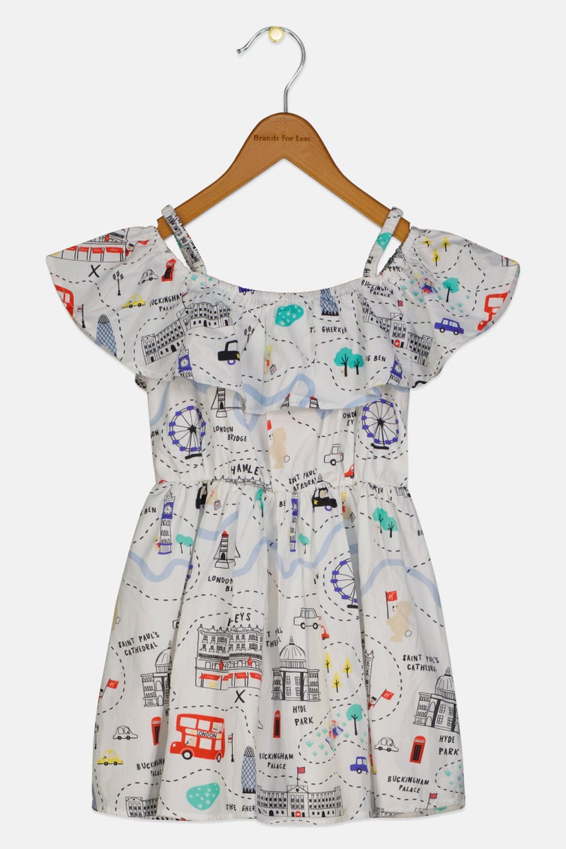 Hamleys Toddlers Girl Graphic Print Dress, Multicolor - Image 3