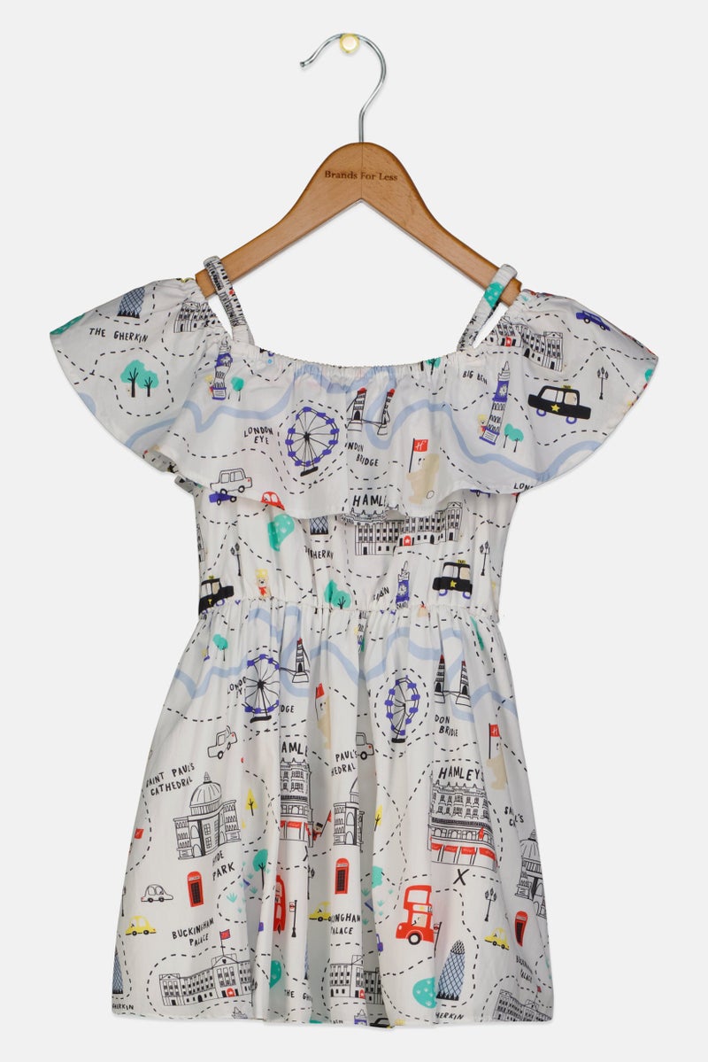 Hamleys Toddlers Girl Graphic Print Dress, Multicolor - Image 2