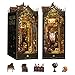 Flever DIY Dollhouse Booknook Book Nook Miniature Kit for Bookshelf Insert Decor Crafts for Adults and Teens 3D Wooden Puzzle Bookends with Sensor Led Light William Castle - Image 2
