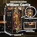 Flever DIY Dollhouse Booknook Book Nook Miniature Kit for Bookshelf Insert Decor Crafts for Adults and Teens 3D Wooden Puzzle Bookends with Sensor Led Light William Castle - Image 4
