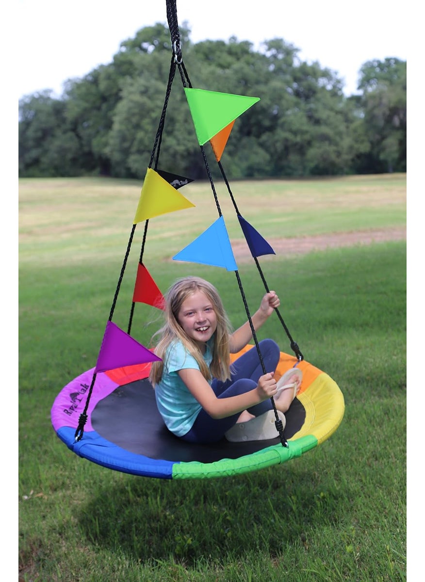 ROYALOAK Royal Oak Colorful Rainbow Flags for Saucer Swing Tire Swings Weather Proof Durable Material Great for Parties and Events  - Image 2