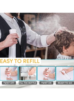 Hula Home Hula Home Continuous Spray Bottle for Hair (10.1oz/300ml) Mist Empty Ultra Fine Plastic Water Sprayer – For Hairstyling, Cleaning, Salons, Plants, Essential Oil Scents & More - White  - Image 5