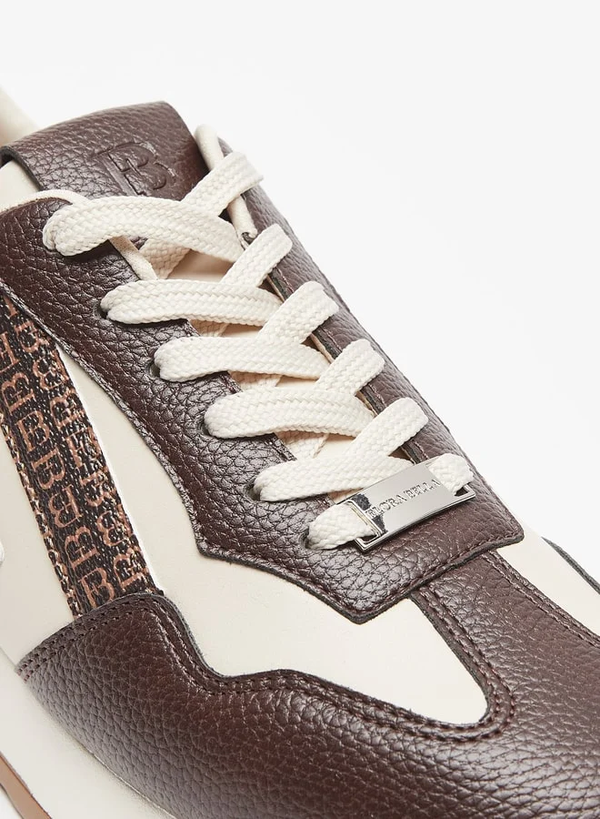 Flora Bella By Shoexpress Monotone Low Ankle Sneakers with Lace-Up Closure