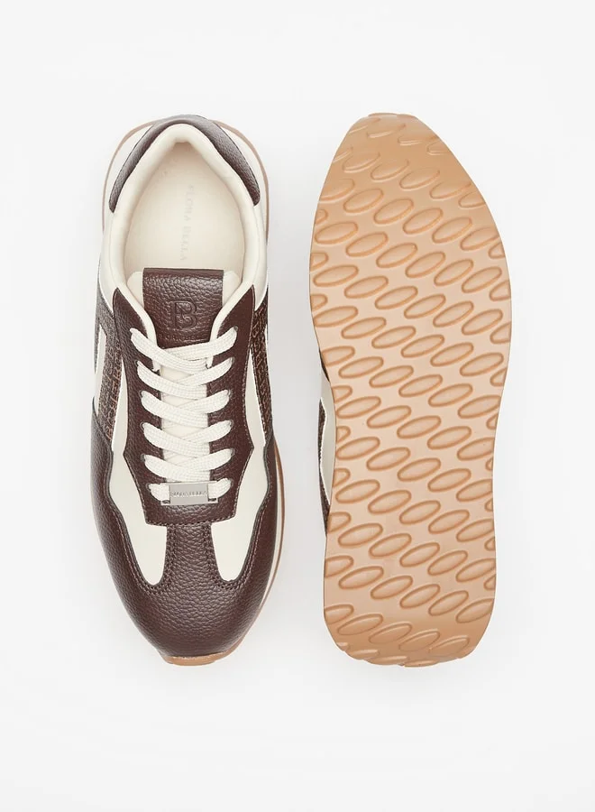 Flora Bella By Shoexpress Monotone Low Ankle Sneakers with Lace-Up Closure