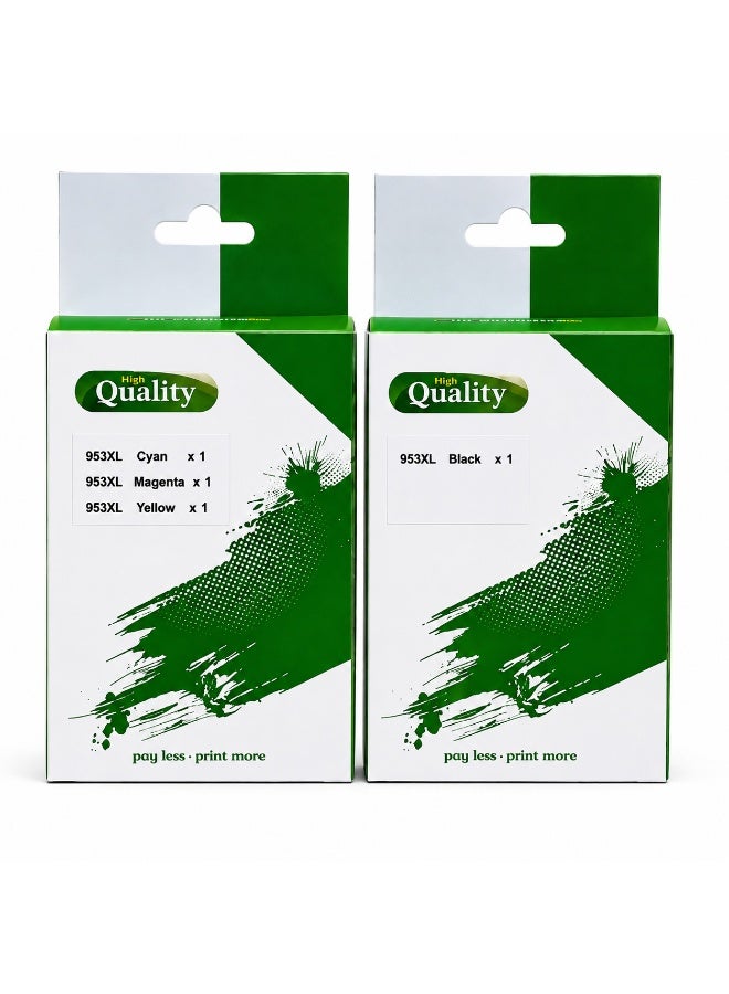 كوالتي مجموعة خراطيش حبر   953XL (أسود / سماوي / أصفر / أرجواني) - Image 1