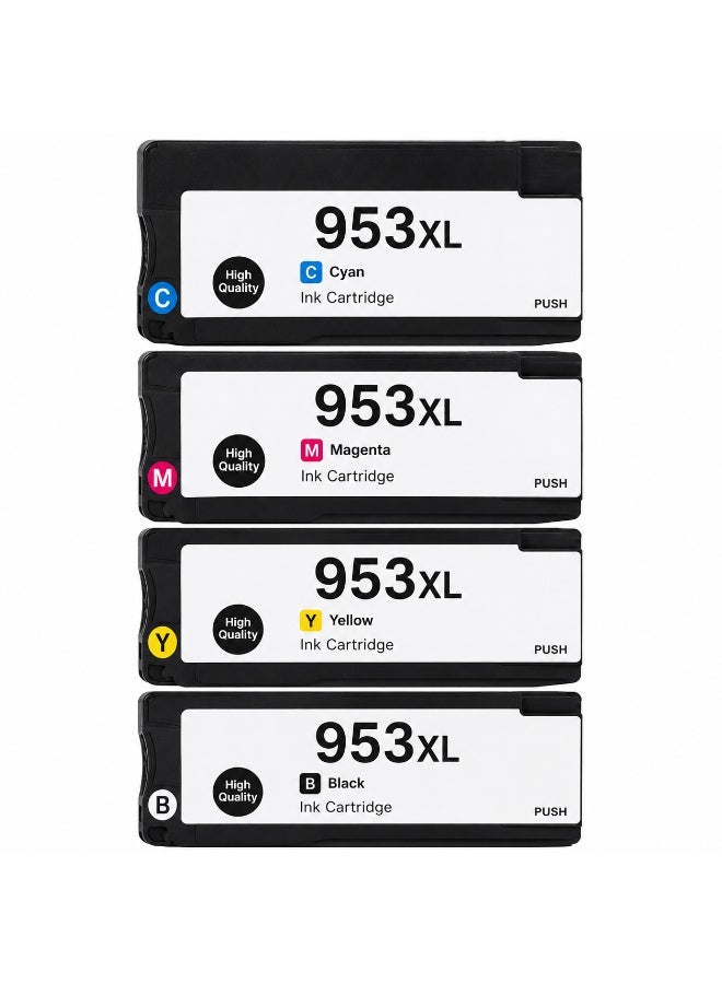 كوالتي مجموعة خراطيش حبر   953XL (أسود / سماوي / أصفر / أرجواني) - Image 3
