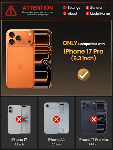 Vihibii for iPhone 17 Pro Case Wallet with Card Holder (4 Cards) [RFID Blocking] & Slide Camera Cover, Military Grade Drop Protection, Rugged Hard Back & Silicone Edge Phone Case 6.3" 5G 2025, Black - Image 2