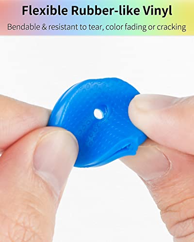 Uniclife Key Cap Rings, 50 Pack, 8 Assorted Colors Key Identifier Tag Covers - Image 5