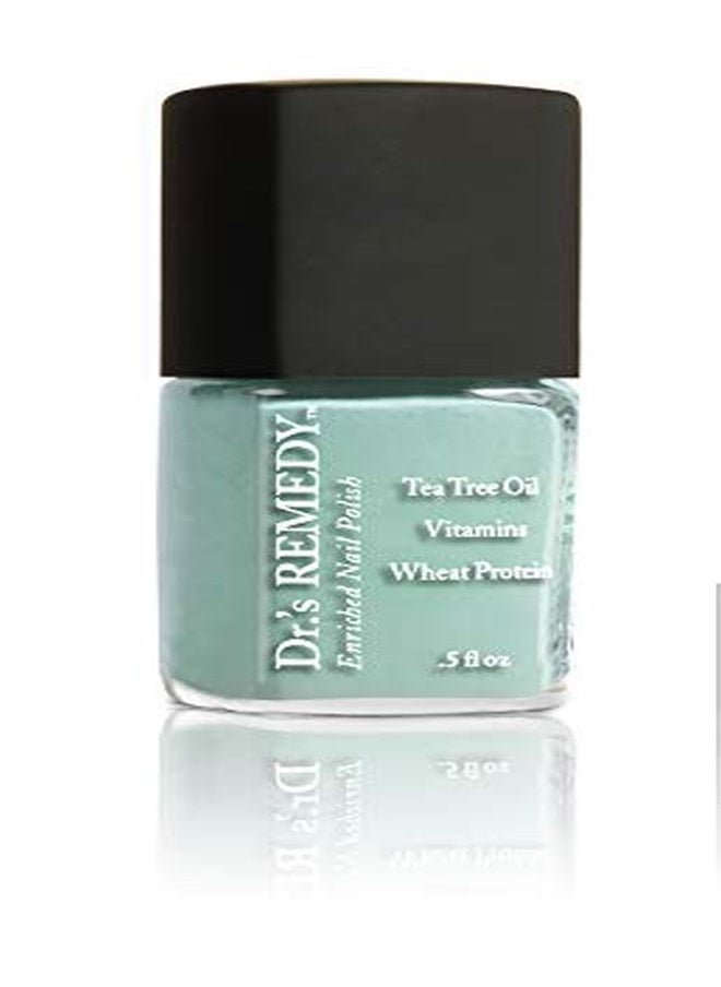 Dr.'s Remedy Enriched Nail Polish, Trusting Turquoise With Base Coat  - Image 2