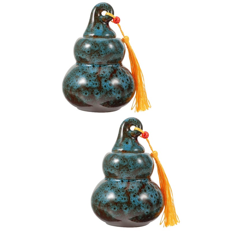 2pcs Pet Urn Memorial Pet Cremation Urn Ceramic Dog Cat Ashes Funeral Urn Container - Image 1