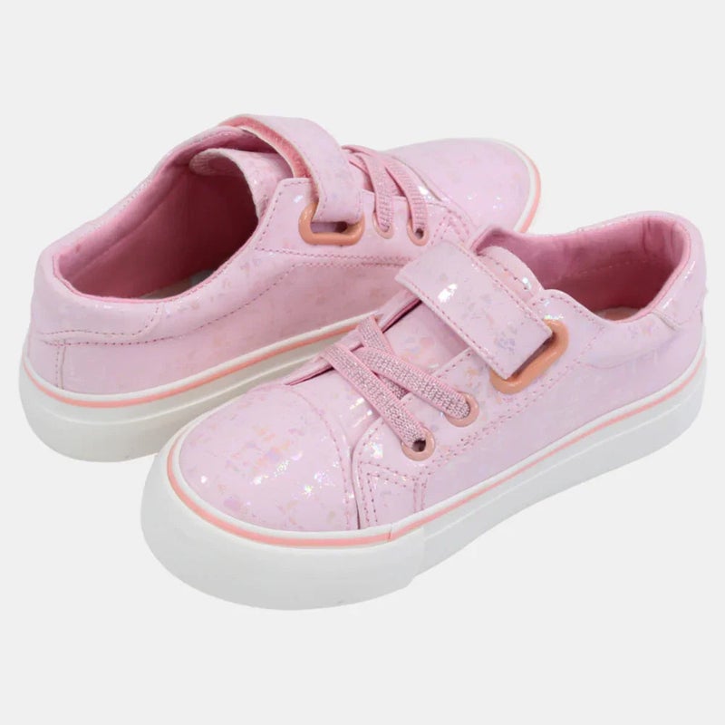 Our kids Girls Leather Sneakers – Shiny Pink - Image 3