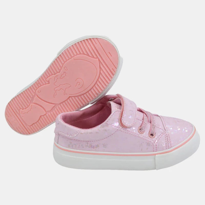 Our kids Girls Leather Sneakers – Shiny Pink - Image 2