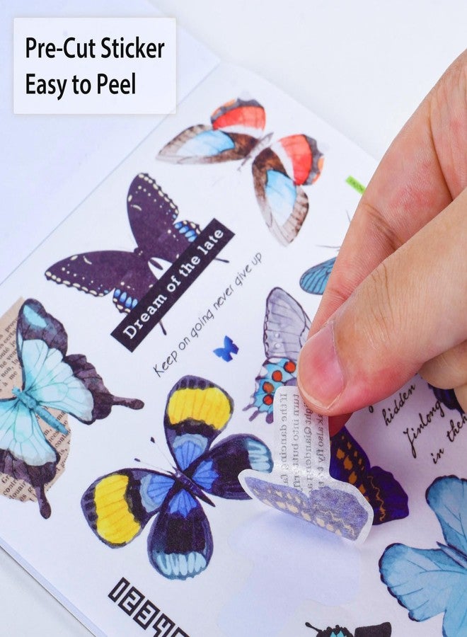 SKIONCE Vintage Scrapbook Washi Stickers Book for Art Journaing & Scrapbooking Supplies,Junk Journal Bullet Journals Botanical Stickers Craft Aesthetic Cottagecore Collage Album - Image 5