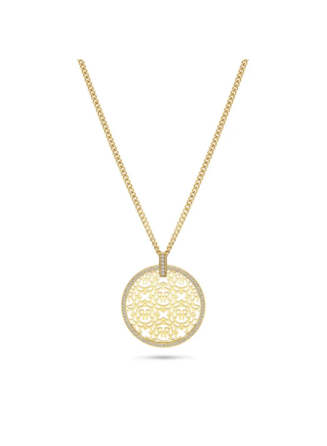 شيروتي 1881 Arabesque Gold Plated Stainless Steel Pendant Necklace for Women