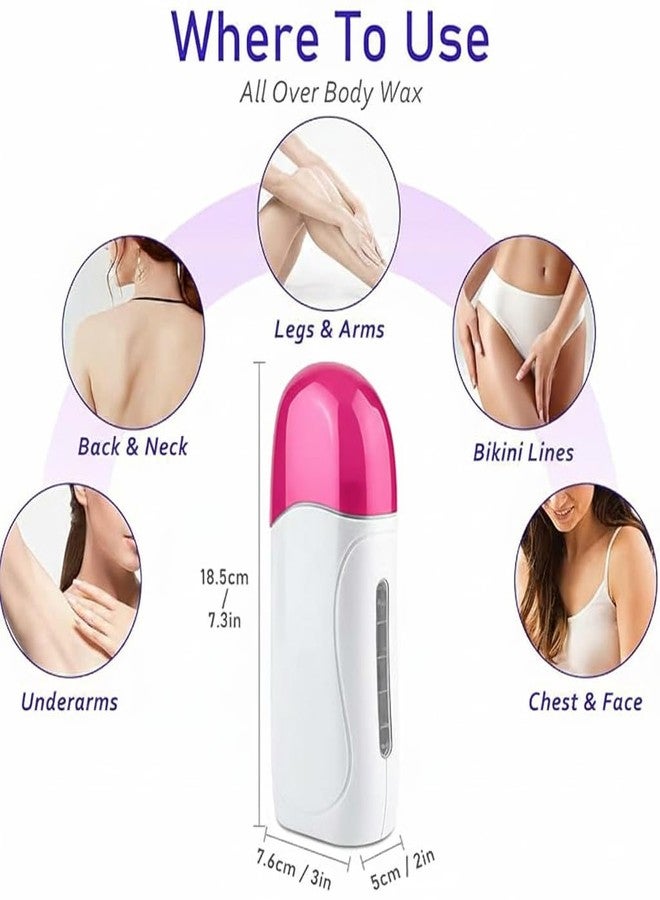 Zirak Hair Removal Wax Warmer, Portable Wax Roller for Women Men, Waxing Kit with Soft Wax Heater, Roll-on Design for Travel Home Use (Only Roller)_01 - Image 5