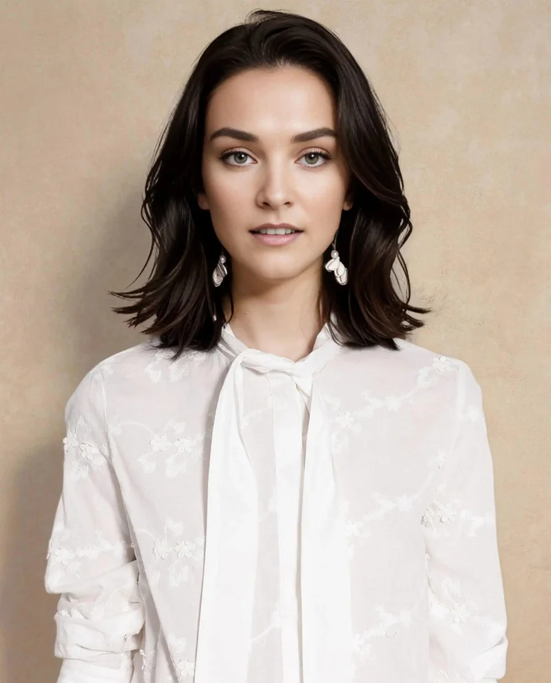 Rareism Women's Embroidered Cotton Shirt