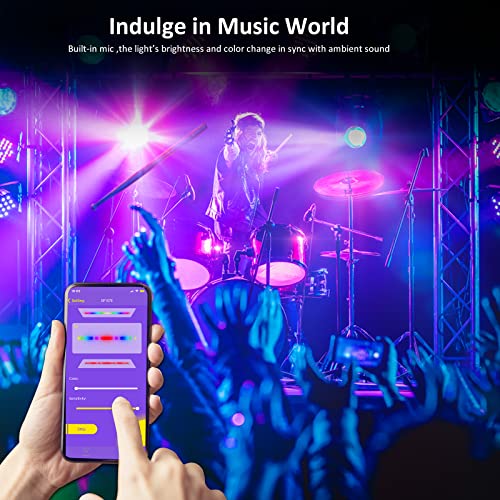 RECRE-TECH SP107e LED Controller, Music-Sync RGB Pixel Controller for WS2812b/Ws2811/SK6812 LED Strips & Screen Lighting, APP-Controlled Smart System with Real-Time Audio Effects - Image 5