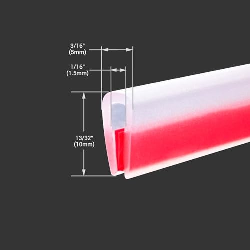 Protalwell Clear Rubber Edge Trim, Self-Adhesive Transparent Edge Protector for Sheet Metal Parts, Car Doors, Flexible Silicone Rubber Material, Size 1/16"(1.5mm), Fit 0-3/32"(2mm), U Channel Edge Guard, 10Ft - Image 2