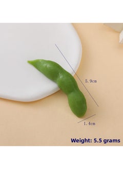 Various Kinds Of Artificial Vegetables, Broccoli, Mushrooms, Corn Cobs, Lettuce, Cucumber Slices, Green Beans, Lotus Root Slices, Onion Slices, Kelp Knots-Color:edamame-Specifications:Figure