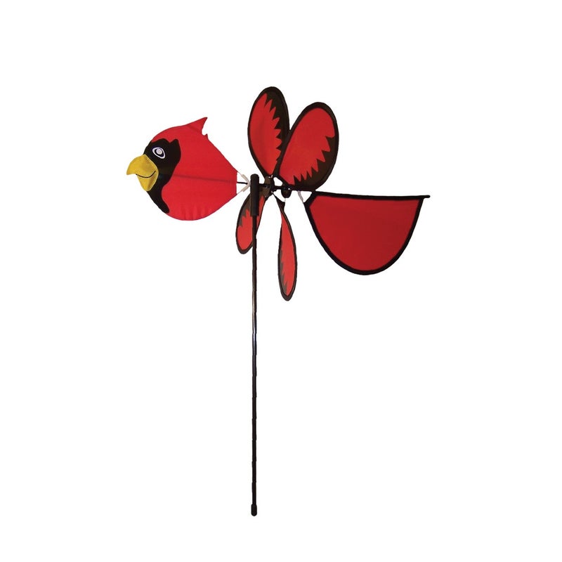 In the Breeze In the Breeze 2815  Baby Cardinal Ground Spinner  Small Wind Spinner for Gardens Planters Flower Pots Yards 