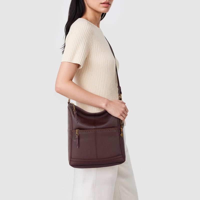 The Sak Lucia Leather Crossbody Purse - Premium Leather Women's Handbag for Everyday & Travel - Cross Body Bag With Zipper - Image 2