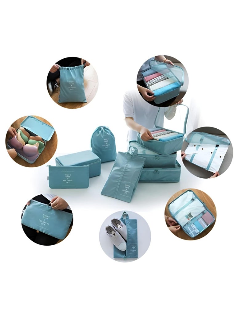 Hihonor Packing Cubes Travel Organizer 7PCS for Carry on Luggage Multi-Functional Compression Organizer Bags Clothing Sorting Packages Travel Packing Pouches for Man & Women Travel Essentials-Green - Image 3