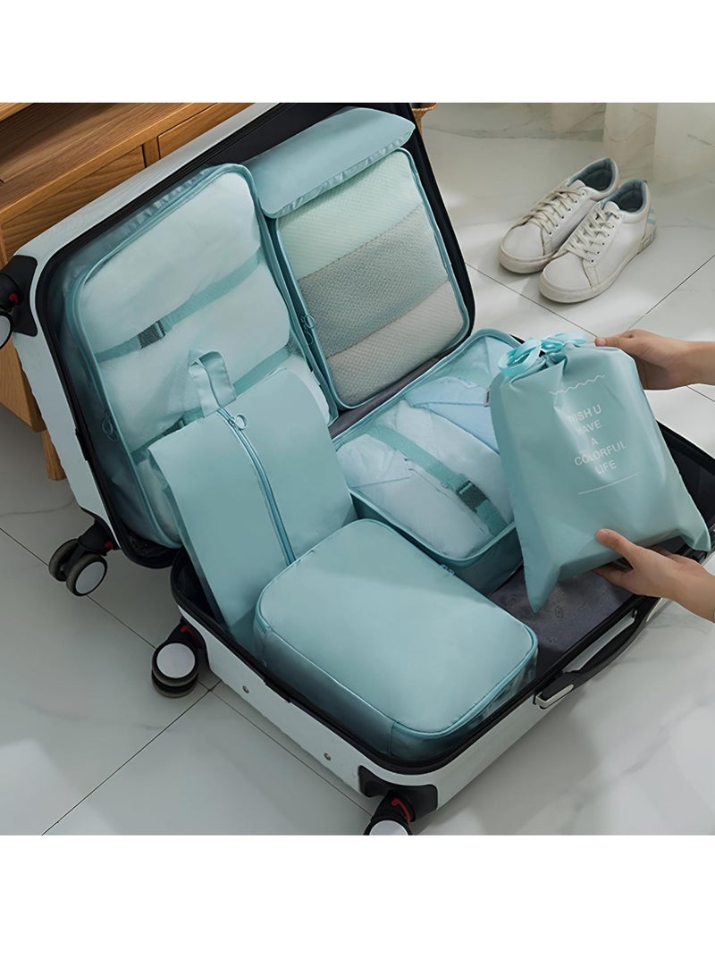 Hihonor Packing Cubes Travel Organizer 7PCS for Carry on Luggage Multi-Functional Compression Organizer Bags Clothing Sorting Packages Travel Packing Pouches for Man & Women Travel Essentials-Green - Image 2