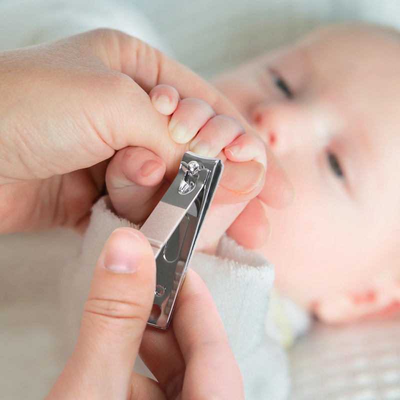 haakaa Baby Nail Clippers, 6-in-1 Baby Nail Care Kit with PU Storage Case, Nail Scissor, Cuticle Pusher, 2 Nail Files, Nail Clipper & Tweezer, Baby Manicure Set for Babies, White - Image 2