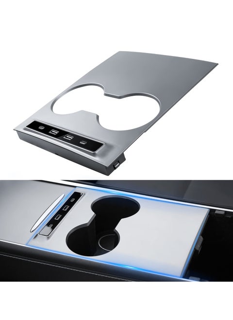 USB Hub for Tesla Model 3 Model Y 2021 2022 2023 Docking Station of Center Console Smart Sensor Fast Charging Adapter Model 3 Y Accessories