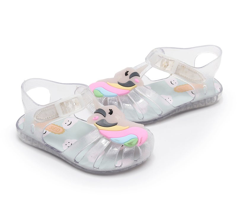 Mini sed2022 Summer New Unicorn Jelly Children''s Shoes in stock Free Hair Lazada Shrimp Wish - Image 5