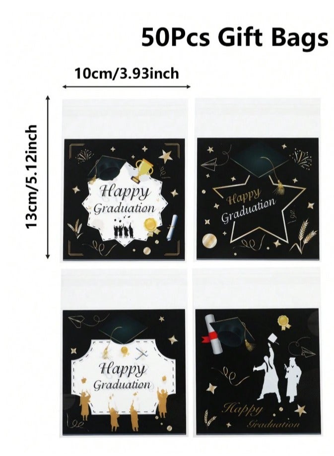 توزيعات تخرج اكياس لتوزيع هدايا التخرج تناسب حفلات تخرج المدارس والجامعات 50 كيس لتقديم جميع انواع الهدايا - Image 3