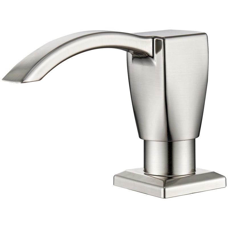 Ultimate Unicorn Kitchen Sink Soap Dispenser Built in Soap Dispenser for Kitchen Sink Under Sink Soap Dispenser Brushed Nickel ABS Plastic with 13 Ounce Soap Bottle USD001BN