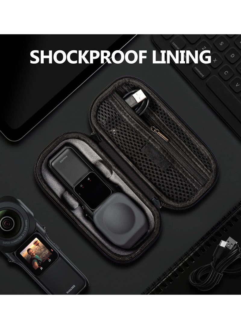 SOLARAE Camera Carrying Case with Tempered Glass Screen Protector for Insta360 ONE RS Camera Convenient storage and waterproof Compression fall resistance - Image 4