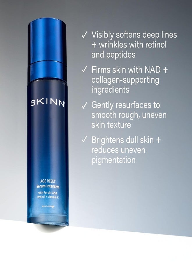 SKINN Deep Wrinkle Facial Serum, Intensive Age Reset - Anti Wrinkle Repair Skincare for Face - Hydrating & Plumping Anti Aging Serum Reduces Fine Lines - Ferulic Acid, Retinol & Vitamin C - Image 3