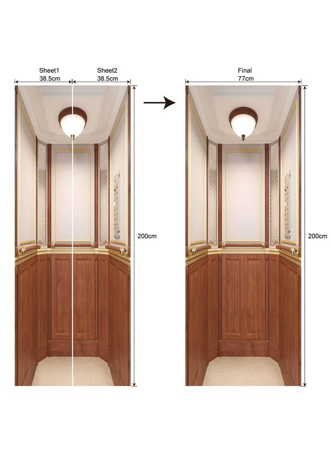 Bluejw European And American Landscape Movable Waterproof Bedroom Living Room Extension Simulation PVC Arched Door MT257-290 - Image 1