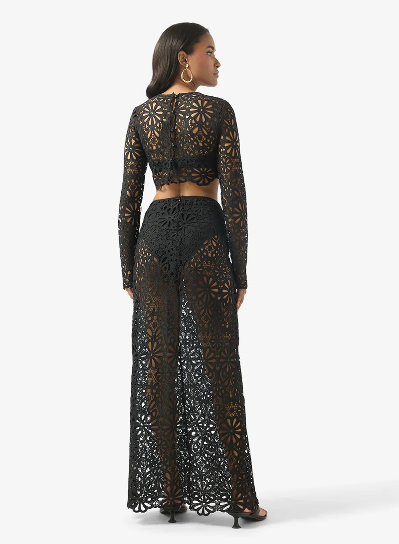 Soleira Lace Crop Top & Skirt Set