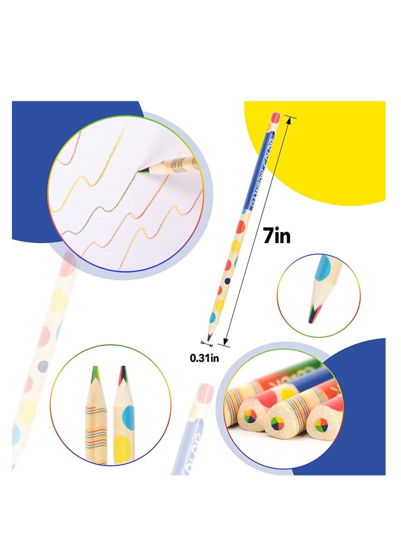XiuWoo Rainbow Color Pencils for Kids, 4 in 1 Doodling, Sketching, Drawing (30 Pieces) - Image 2