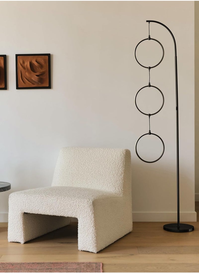 Onelight Creative Three-Circle Floor Lamp For Home Bedroom and Living Room Adjustable White Light and Warm Light with Foot Switch LED 24W  - Image 5