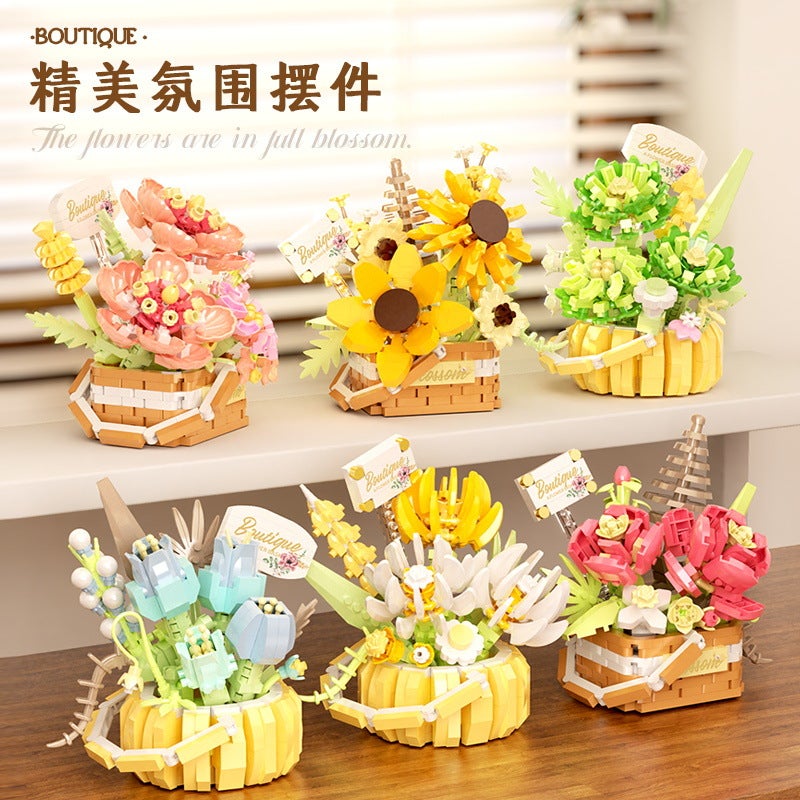 Weigao Micro Particles Assembled Creative Toys Building Blocks P1246-P1269 Flower Series Dropshipping - Image 3
