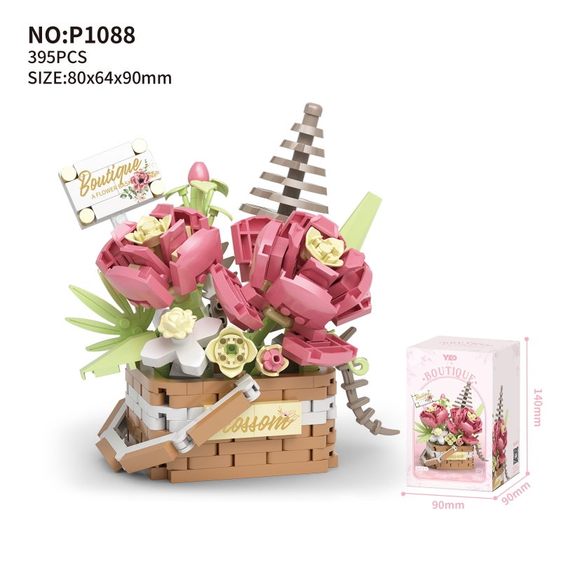 Weigao Micro Particles Assembled Creative Toys Building Blocks P1246-P1269 Flower Series Dropshipping - Image 1