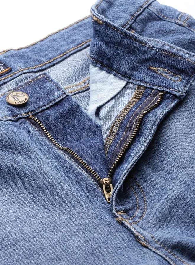 شركة المرآب الهندية Men Slim Fit Solid Mid-Rise Stretchable Jeans