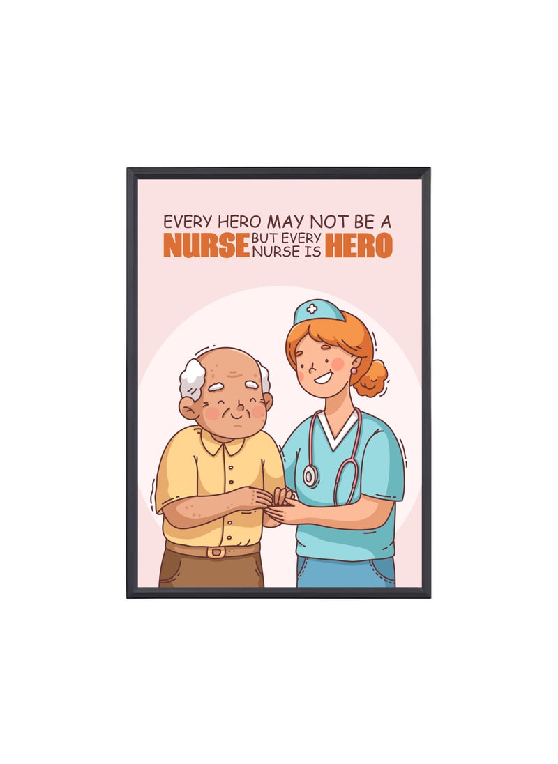 PRINTSHOP4ME - Nurse Day Photo Frames-A4 Size Portrait White Frame Inspirational Designs Printed-Nursing Quotes Poster For Appreciation Gift And Thank You Gift-Nurse Gift Idea For Student Graduation - Image 1