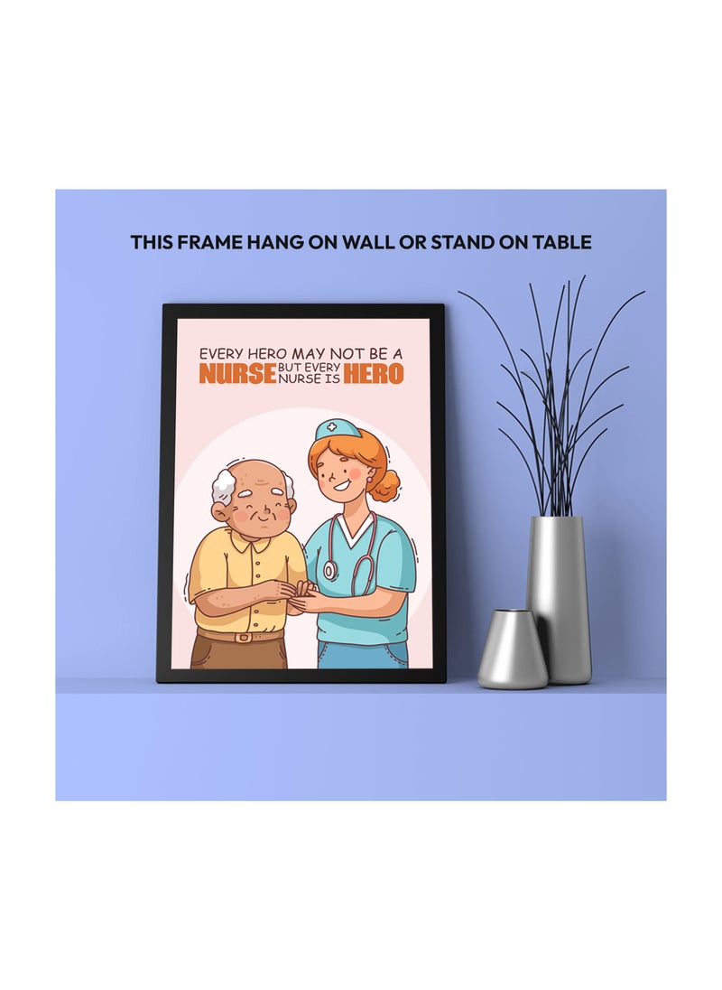 PRINTSHOP4ME - Nurse Day Photo Frames-A4 Size Portrait White Frame Inspirational Designs Printed-Nursing Quotes Poster For Appreciation Gift And Thank You Gift-Nurse Gift Idea For Student Graduation - Image 1