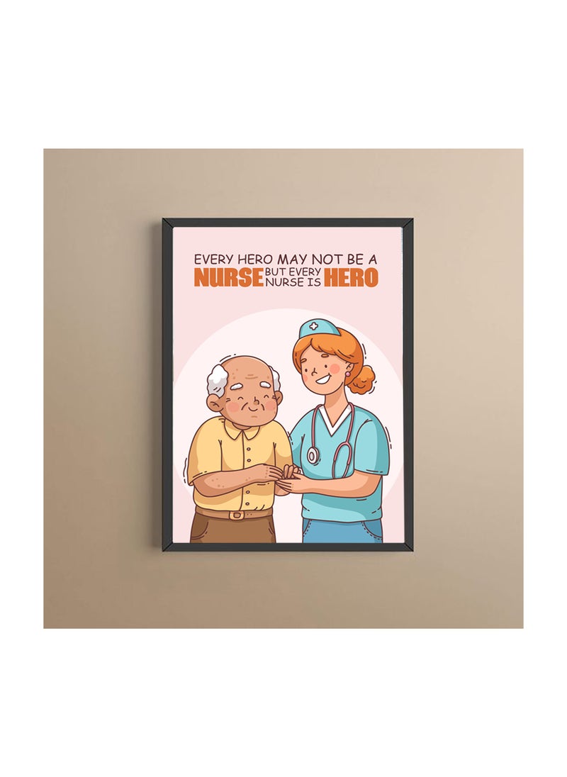 PRINTSHOP4ME - Nurse Day Photo Frames-A4 Size Portrait White Frame Inspirational Designs Printed-Nursing Quotes Poster For Appreciation Gift And Thank You Gift-Nurse Gift Idea For Student Graduation - Image 1