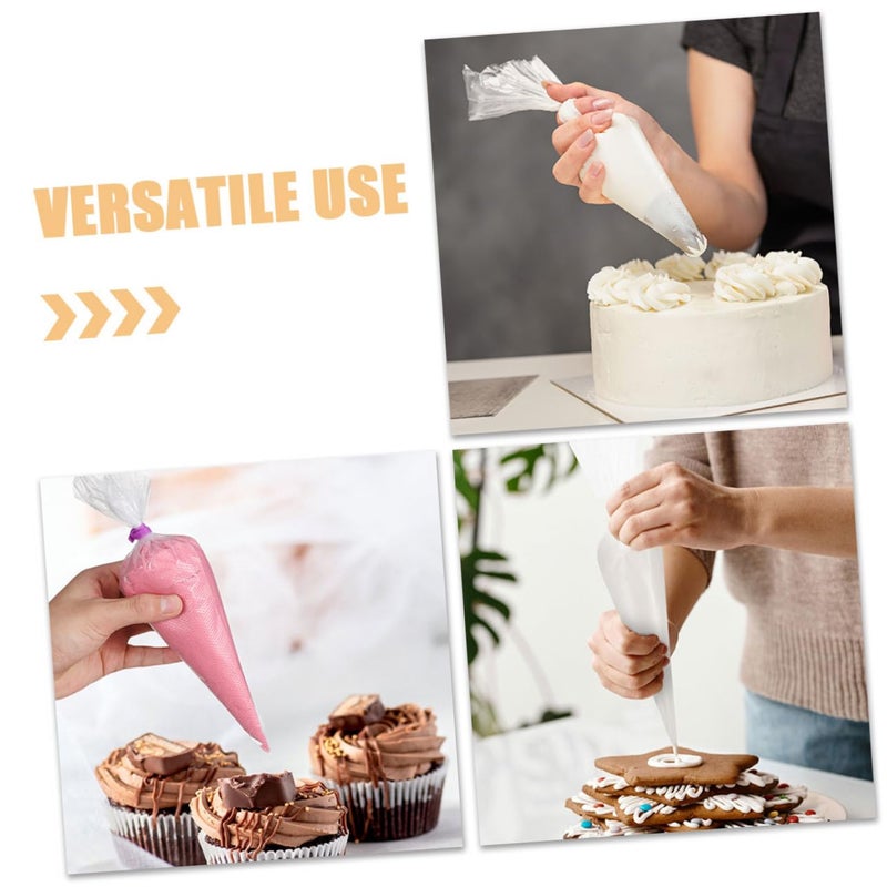 Disposable Transparent Hdpe Pastry Piping Bags 100pcs Tipless Icing Baking Bags - Image 4