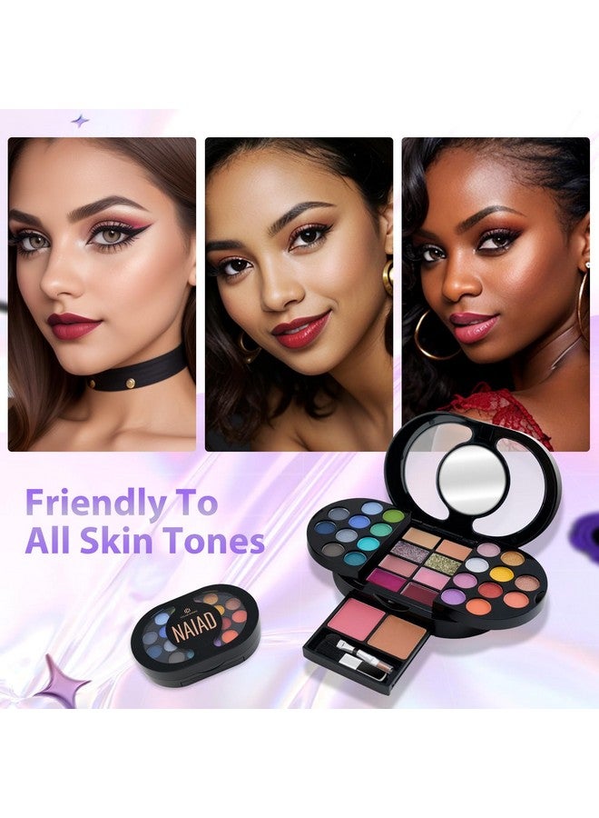 كولور_نيمف لوحة مكياج كولور نيمف للسفر مع ظلال عيون متعددة الألوان، خافي عيوب، لمعان للجسم، ملمع شفاه، أحمر خدود، هايلايتر، أدوات وضع مكياج ومرآة - Image 3